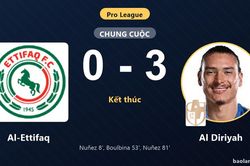 Đ&egrave; bẹp Al-Ettifaq 3-0 ngay tr&ecirc;n s&acirc;n kh&aacute;ch, Al Diriyah vươn l&ecirc;n giữa bảng xếp hạng