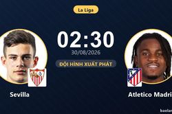 TRỰC TIẾPTrực tiếp Sevilla vs Atletico Madrid: Đội h&igrave;nh xuất ph&aacute;t