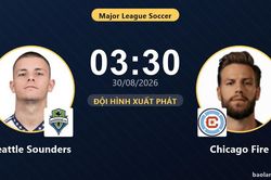 TRỰC TIẾPTrực tiếp Seattle Sounders vs Chicago Fire: Đội h&igrave;nh xuất ph&aacute;t