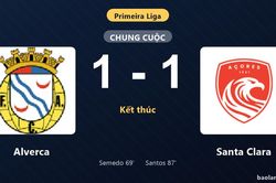 Thống kê trận đấu Alverca 1-1 Santa Clara: Hai đội chia điểm