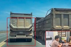 Xe đầu k&eacute;o chạy 'r&ugrave;a b&ograve;' tr&ecirc;n cầu Thăng Long, t&agrave;i xế bị phạt tiền triệu