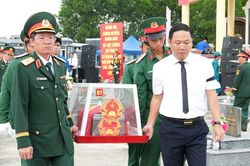 Quảng Ngãi: Truy điệu, an táng 5 hài cốt liệt sĩ vừa được quy tập tại Gò Tràm