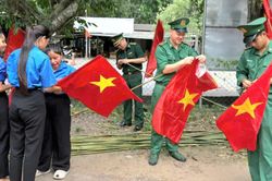 Sắc cờ Tổ quốc trên những tuyến biên giới Quảng Trị dịp Quốc khánh