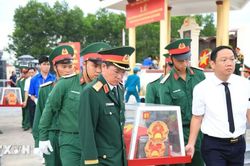 Quảng Ngãi: Truy điệu, an táng 5 hài cốt liệt sỹ tại xã Nghĩa Giang