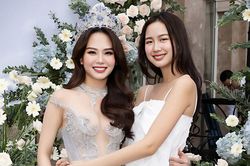 Mai Phương liên tục phản ứng với Bảo Ngọc ở Miss World
