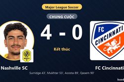 Đè bẹp FC Cincinnati 4-0, Nashville SC xây chắc ngôi đầu bảng MLS