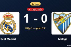 TRỰC TIẾPTrực tiếp Real Madrid vs Malaga: Real Madrid mở tỷ số