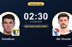 TRỰC TIẾPTrực tiếp Famalicao vs GIL Vicente: Hiệp 2 bắt đầu, h&ograve;a 0-0