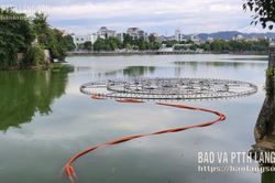 Hoàn thành 80% khối lượng lắp đặt đài phun nước tại hồ Phai Loạn