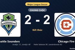 Thống kê trận đấu Seattle Sounders 2-2 Chicago Fire: Màn rượt đuổi tỷ số mãn nhãn