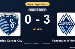 Thống kê trận đấu Sporting Kansas City 0-3 Vancouver Whitecaps: Vancouver Whitecaps thắng đậm thuyết phục