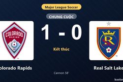 Thống kê trận đấu Colorado Rapids 1-0 Real Salt Lake: R. Cannon tỏa sáng, Colorado Rapids giành trọn 3 điểm