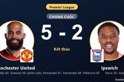 Ngược d&ograve;ng đ&egrave; bẹp Ipswich 5-2, Manchester United tưng bừng thị uy tại Old Trafford