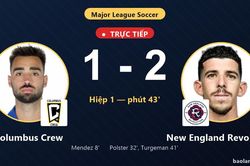TRỰC TIẾPTrực tiếp Columbus Crew vs New England Revolution: Hiệp 2 bắt đầu, New England Revolution dẫn 2-1