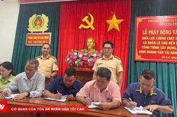 Gần 100 doanh nghiệp vận tải cam kết chấp hành pháp luật giao thông