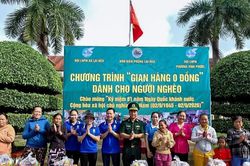 'Gian hàng 0 đồng' chăm lo người nghèo khu vực biên giới biển dịp Quốc khánh 2/9