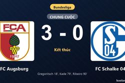 Thống kê trận đấu FC Augsburg 3-0 FC Schalke 04: FC Augsburg thắng đậm thuyết phục