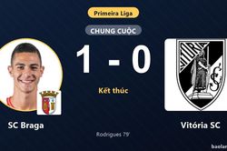 Rodrigues tỏa sáng phút 79, SC Braga đánh bại Vitória SC 1-0