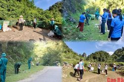 Xã Trà Lĩnh ra quân vệ sinh môi trường dịp Quốc khánh