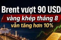 Brent vượt 90 USD, vàng khép tháng 8 vẫn tăng hơn 10%