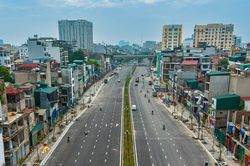 Ảnh toàn cảnh tuyến Vành đai 1 Hoàng Cầu - Voi Phục trước ngày thông xe kỹ thuật