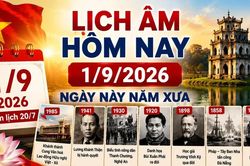Lịch âm hôm nay 1/9/2026: Ngày 20 tháng 7 có gì đặc biệt?