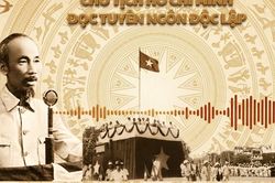Chủ tịch Hồ Chí Minh đọc Tuyên ngôn Độc lập năm 1945