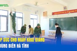 Góp sức cho ngày khai giảng ở vùng biên Hà Tĩnh