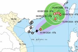 Áp thấp nhiệt đới đã mạnh lên thành bão số 5, có tên quốc tế là Saudel