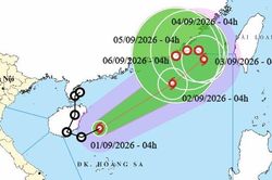 Bão Saudel 'tái sinh', trở thành bão số 5 trên Biển Đông