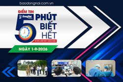Điểm tin ‘5 phút biết hết’ sáng 1-9: Đồng Nai ban hành kiến trúc phát triển đô thị thông minh phiên bản 2.0