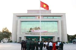 Trang nghiêm Lễ chào cờ nhân kỷ niệm 81 năm Quốc khánh nước Cộng hòa xã hội chủ nghĩa Việt Nam tại Cửa khẩu Quốc tế Lào Cai