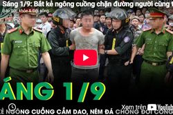Bắt kẻ ngông cuồng chặn đường người cùng thôn 'xin đểu', cầm dao ném đá chống đối công an
