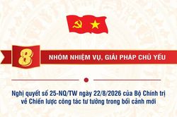 [Infographic] 8 nhóm nhiệm vụ, giải pháp chủ yếu trong Chiến lược công tác tư tưởng trong bối cảnh mới