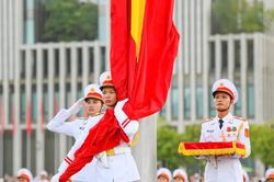 Trang nghiêm Lễ Thượng cờ tại Quảng trường Ba Đình ngày Quốc khánh 2-9