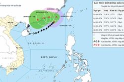 Bão số 5 duy trì cường độ gió mạnh trên biển