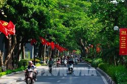 Sắc đỏ cờ Tổ quốc nhuộm thắm phố phường Hà Nội dịp 2/9