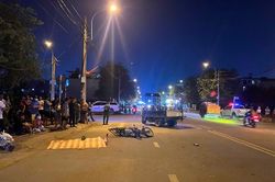 Xe máy va chạm xe ba gác, một thanh niên tử vong