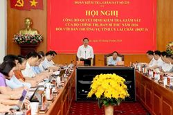 Công bố quyết định kiểm tra, giám sát đối với Ban Thường vụ Tỉnh ủy Lai Châu đợt 3