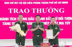 Bộ đội Biên phòng TP Hồ Chí Minh trao thưởng thành tích đấu tranh tội phạm ma túy