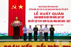Thanh H&oacute;a xuất qu&acirc;n t&igrave;m kiếm, quy tập h&agrave;i cốt liệt sĩ tại L&agrave;o
