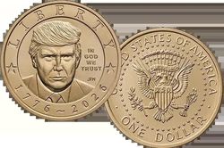 Mỹ phát hành đồng xu 1 USD mang hình Tổng thống Donald Trump