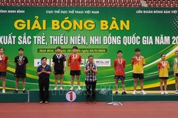 Bế mạc Giải b&oacute;ng b&agrave;n c&aacute;c c&acirc;y vợt xuất sắc trẻ, thiếu ni&ecirc;n, nhi đồng quốc gia 2026