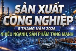 Infographic | IIP 8 th&aacute;ng năm 2026: Nhiều ng&agrave;nh, sản phẩm tăng mạnh