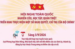 Chương trình Hội nghị toàn quốc quán triệt và triển khai một số Nghị quyết, Chỉ thị của Bộ Chính trị