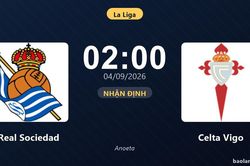 Nhận định Real Sociedad vs Celta Vigo: Điểm nóng cuộc đua tốp đầu