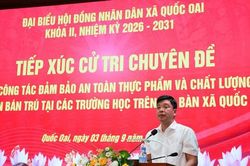 Quốc Oai: 100% học sinh ăn b&aacute;n tr&uacute;, siết kiểm so&aacute;t an to&agrave;n thực phẩm