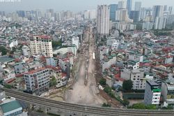 Hiện trạng Vành đai 2,5 đoạn qua Cầu Giấy dự kiến thông xe vào tháng 10