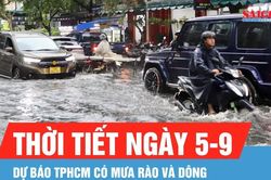 Dự báo TPHCM có mưa rào và dông trong ngày 5-9