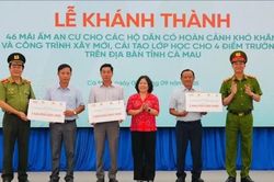 Bộ Công an bàn giao mái ấm an cư và công trình lớp học tại Cà Mau